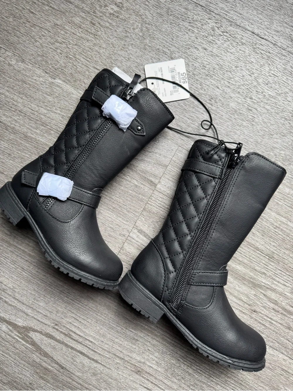 Girls' Black Mid-Calf Boots